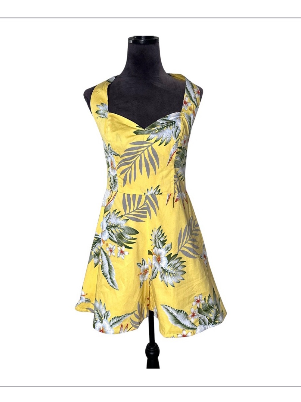 Hell Bunny Vixen 2013 Tropical Vacation Halter Romper Pinup Playsuit M